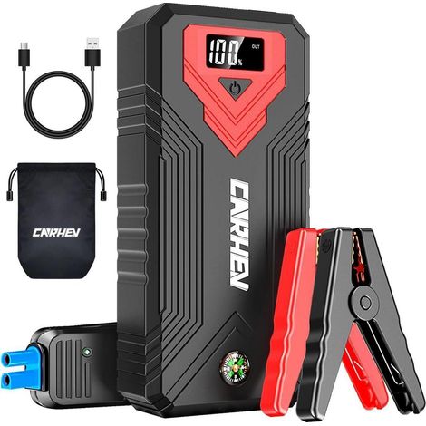 Starthilfe Powerbank 4000A für PKW, 12V Jump Starter mit USB Schnellladung & LED Lampe (1/5)