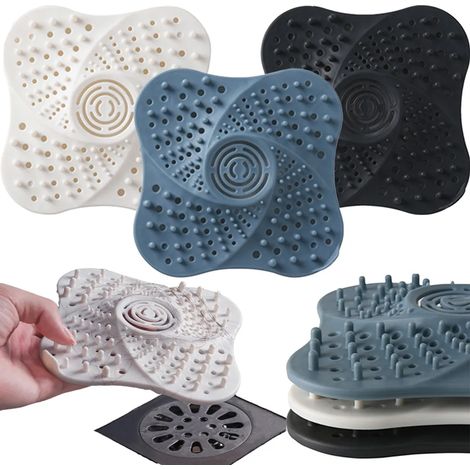 Filtro de drenaje universal de silicona, filtro de drenaje para ducha, colector de pelos para baño y cocina.