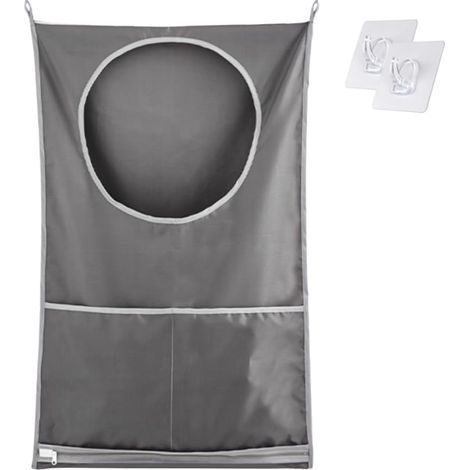 Sac à Linge Sale Suspendu,Sac à Linge Sale Voyage Mural,Panier Epingle A Linge Grande Capacité,Panier Suspendu Rangement Vetement,Laundry Bag,Sacs Rangement Jouet Waterproof pour Armoires (1/5)