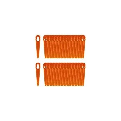 100er-Pack Klingen kompatibel mit Stihl PolyCut 2-2 PolyCut 3-2, FSA 45 FSA 57 FSE 52, Kunststoffklingen für Akku-Rasenmäher von Stihl (1/5)