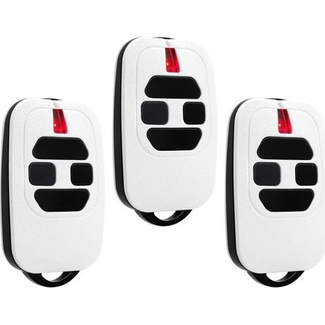 Télécommande portail 433,92 MHz – Lot de 3 pièces compatibles DEA GTI2/4, GT2/4, Mio TR2/4 et TR2N/4N – Blanc