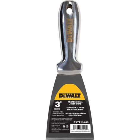 DeWALT 76mm Spachtel ganz aus Edelstahl Malerspachtel für Trockenbau 2-403