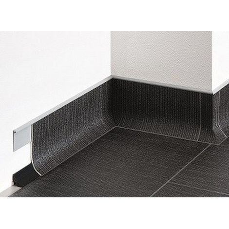 Hohlkehlsockelleiste / Hohlkehle "Pesaro" aus Weich-PVC 25 lfm. -Schwarz 20399-0111 (1/3)