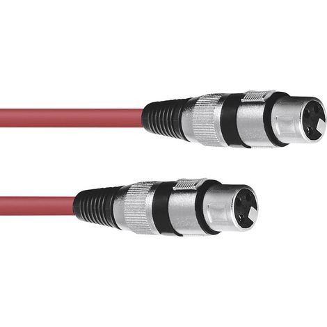 XLR Cavo di collegamento Omnitronic 30220900 [1x Spina XLR 3 poli - 1x Presa XLR 3 poli] 1.50 m Rosso