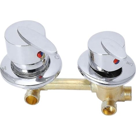 Mitigeur thermostatique 4 voies en laiton pour baignoire et douche, entraxe de 10 cm, robinet de salle de bain avec poignées en alliage de zinc