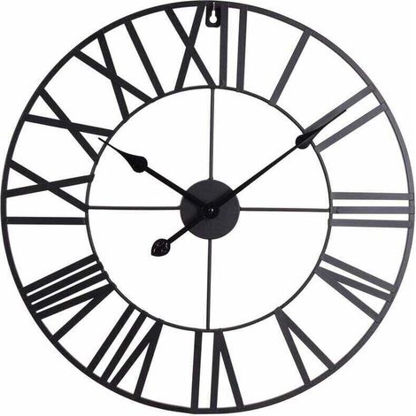 Horloge en métal VINTAGE avec chiffres romains, Ø 47 cm (1/3)