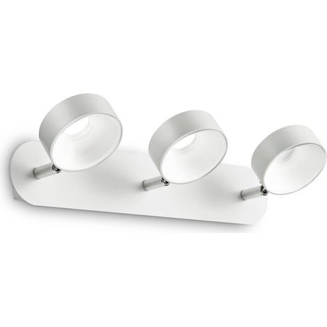 Plafoniera Moderna Oby Metallo Bianco 3 Luci 18W 3000K Luce Calda