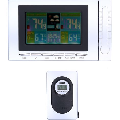 Station météo sans fil TS-H134G : thermomètre, hygromètre, réveil et calendrier. (1/5)