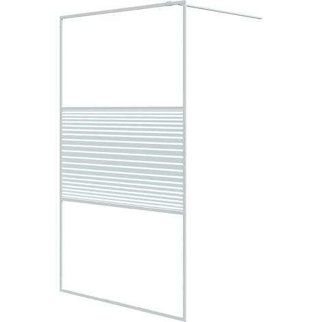 Maison Exclusive - Parete Doccia Walk in Bianca 115x195 cm Vetro Trasparente ESG