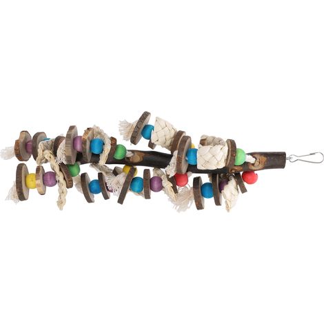 Jouet à mâcher pour oiseaux en feuilles de maïs, pendentif en bois décoratif, jouet à mâcher pour perroquets, accessoire de cage (1/5)