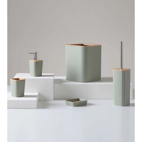 Set accessori bagno verde 5 pz Show