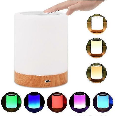 Lampe de table tactile, lampe de chevet à intensité variable avec lumière blanche chaude (1/3)