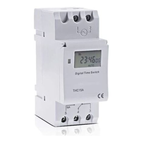 Interrupteur industriel TM615-2, minuterie numérique programmable électronique à microprocesseur, commande par relais, 12 V, 110 V, 220 V, 16 A, montage sur rail DIN (1/3)