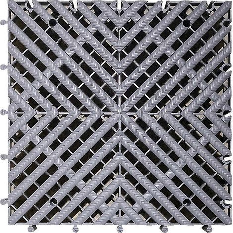 2 pièces Garage Sol Mats voiture Wash Room Sol Mat Multi Function voiture Beauty Splicing Grille Tiles pour Balcony Shop Gray (1/5)