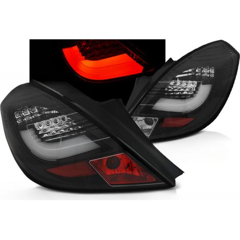 Paire de feux arriere Opel Corsa D de 2006 a 2014 LED BAR noir (1/4)