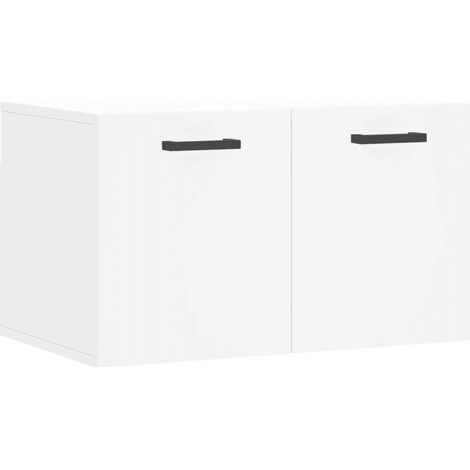 Armario de almacenamiento mural decorativo moderno 60 x 36,5 x 35 cm fabricado en madera de ingeniería blanca 020048838 (1/5)