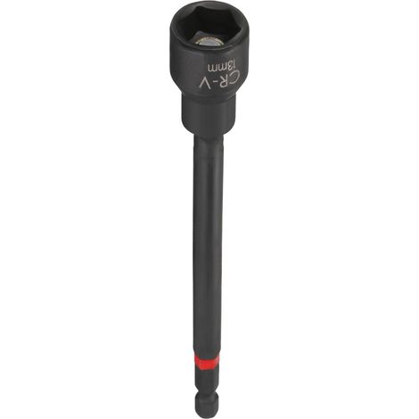 Magnétique Douille 13mm 1/4" Tige Hexagonale 6" (150mm) Noir (1/5)