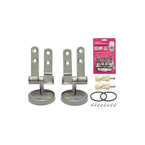 CERNIERE PER SEDILI WC UNIVERSALI BREVETTATE IN ACCIAIO INOX- - coppia - 10 pezzi