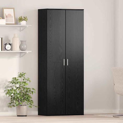 Hochschrank Schwarze Eiche 70 x 35 x 180 cm Holzwerkstoff vidaXL (1/5)