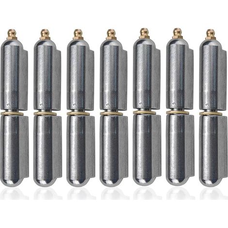 Charnières ogives à souder acier carbone 10,2 x 1,6 cm rampe remorque portail fumoir barbecue (1/5)