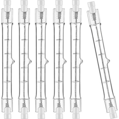 R7S Halogenstab 118mm, Halogenbirne R7s 118mm, Deckenlampe 200W 230V 2700K Warmweiß, dimmbare Spotlampe für Landschaftsbeleuchtung, 6er-Pack [Energieklasse G]. [Energieklasse G]