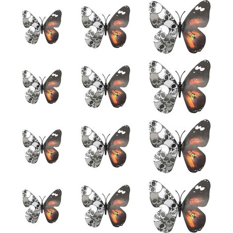 Stickers Papillons 3D 12 Décorations de Meubles Halloween  Accessoires Décoration Maison Hantée pour Propriétaires Locataires Fêtes Réunions Maison Appartement Bureau Salon Chambre (1/5)