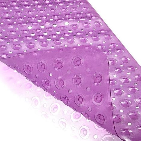 ALLIANDISTapis de Douche Antiderapant - 88cm x 56 cm - Tapis de Baignoire Lavable en Machine avec Ventouses et Trous d’Évacuation - Tapis en Caoutchouc Antidérapant et Anti-Moisissure pour Enfants (1/3)