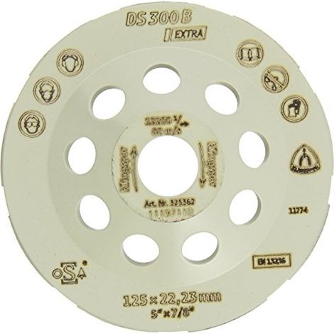 KLINGSPOR DIAMANTSCHLEIFTELLER DS300B EXTRA-DIAMÈTRE 125 MM - 325362 (1/5)