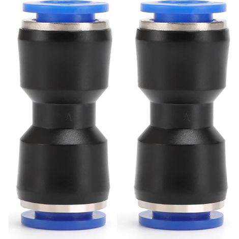 Connecteur pneumatique 2PCS coude/droit/type Y/T-Type/Réducteur de tube d'air pour la connexion rapide tuyauterie d'air, outils pneumatiques (réduction du raccord 10 mm à 8 mm) - Straight Fitting 10mm (1/5)