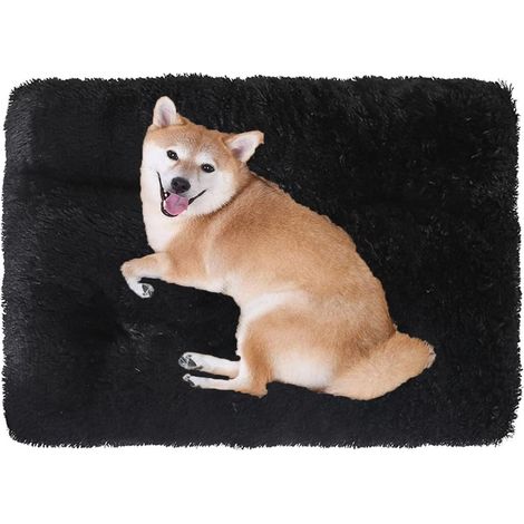 Panier Chien Grande Taille XXL 85x70cm, Moelleux Lit pour Chien Peluche, Noir (1/5)