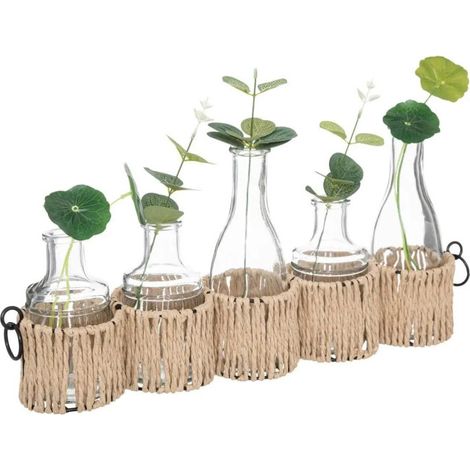 Lot de 5 Soliflores & Tiges "Cosy" 40cm Beige (1/2)