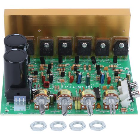 Carte amplificateur de puissance 2.1 canaux, caisson de basses 300W, Module potentiomètre à haut Volume (1/5)