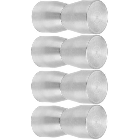 Lot de 4 poignées de porte en verre, boutons de tirage en acier inoxydable, remplacement pour la maison, la salle de bain ou le bureau. (1/5)