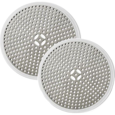 [JAMAIS UTILISÉ] Filtre à cheveux pour bonde de douche en acier inoxydable, anti-colmatage, drainage efficace dans la salle de bain et la cuisine, 2 pièces (1/4)