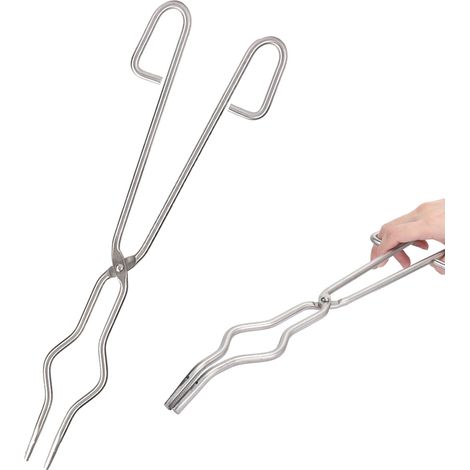 Pinces à creuset de 40 cm, fournitures de laboratoire en métal, pinces pour béchers en acier inoxydable (1/5)