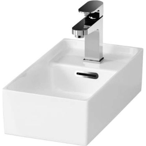 Cersanit Crea - Lavamani 40 cm, con troppopieno e foro per miscelatore, bianco K114-004 (1/4)