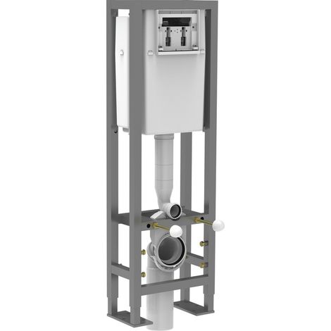 Bâti-support WC autoportant 4 pieds – Charge 400 kg – Installation rapide cuvette suspendue – Fixation au sol renforcée – Anconetti (1/2)