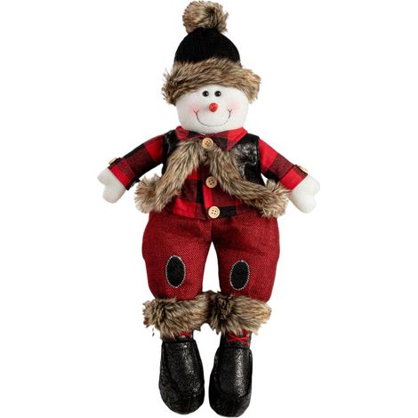 Figurines de Bonhomme de Neige Ornements Fabriqués à la Main  Décorations De Bonhomme De Neige Pour Table pour Intérieur Extérieur Cuisine Table Porche Manteau Cheminée (1/5)