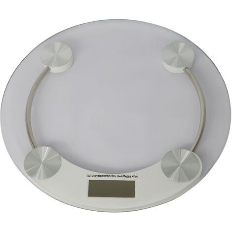 Balance de salle de bain, balance de cuisine ronde en verre - (1/4)