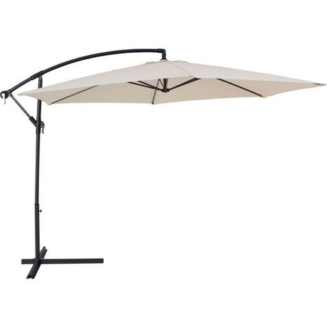 OMBRELLONE DA GIARDINO DECENTRATO 3X3 ORIENTABILE PARASOLE BEIGE ESTERNO BAR (1/2)