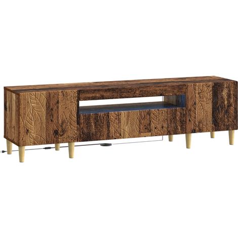 LED-TV-Schrank Altholz Holzwerkstoff vidaXL (1/5)