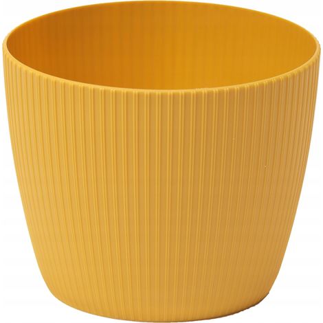 Vaso di plastica color senape 14 cm Maglione Magnolia