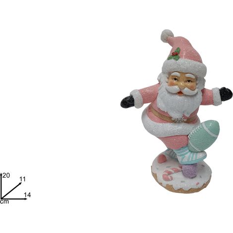 BABBO NATALE DIMENSIONE 20CM CON PALLA RUGBY