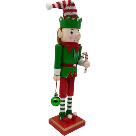 Casse-Noisette de Noël Bois Figurine de Décoration de Table Motif Lutin Ornement de Noël pour Maison (1/5)