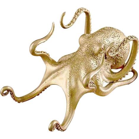 Mini support de téléphone en alliage pour bureau, étagère, cadeau, décoration intérieure, figurine de pieuvre (1/4)