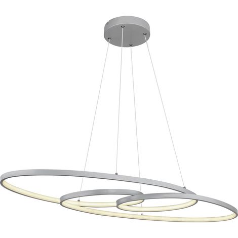 Plafonnier suspendu argenté mat 2 LED 2700-6500 K