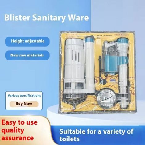 Robinet flotteur WC universel double chasse - - Mécanisme installation facile (1/4)