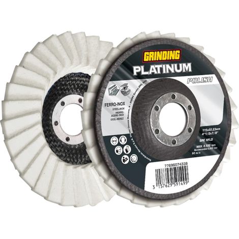 DISCO LAMELLARE 'PLATINUM POLISH' PER FERRO/INOX ø 115 x 22,23 mm- 10 pezzi  - GRINDING