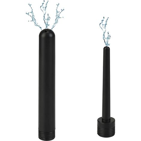 Clean Water Shower Accessories Kit Enema Shower Nozzle, 130 mm. long, 18.8 mm. wide, with 5 holes, black (1/5)