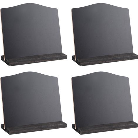 Ensemble de 4 mini tableaux noirs décoratifs double face innovants pour la maison, l'hôtel, le bar ou le bureau (1/5)